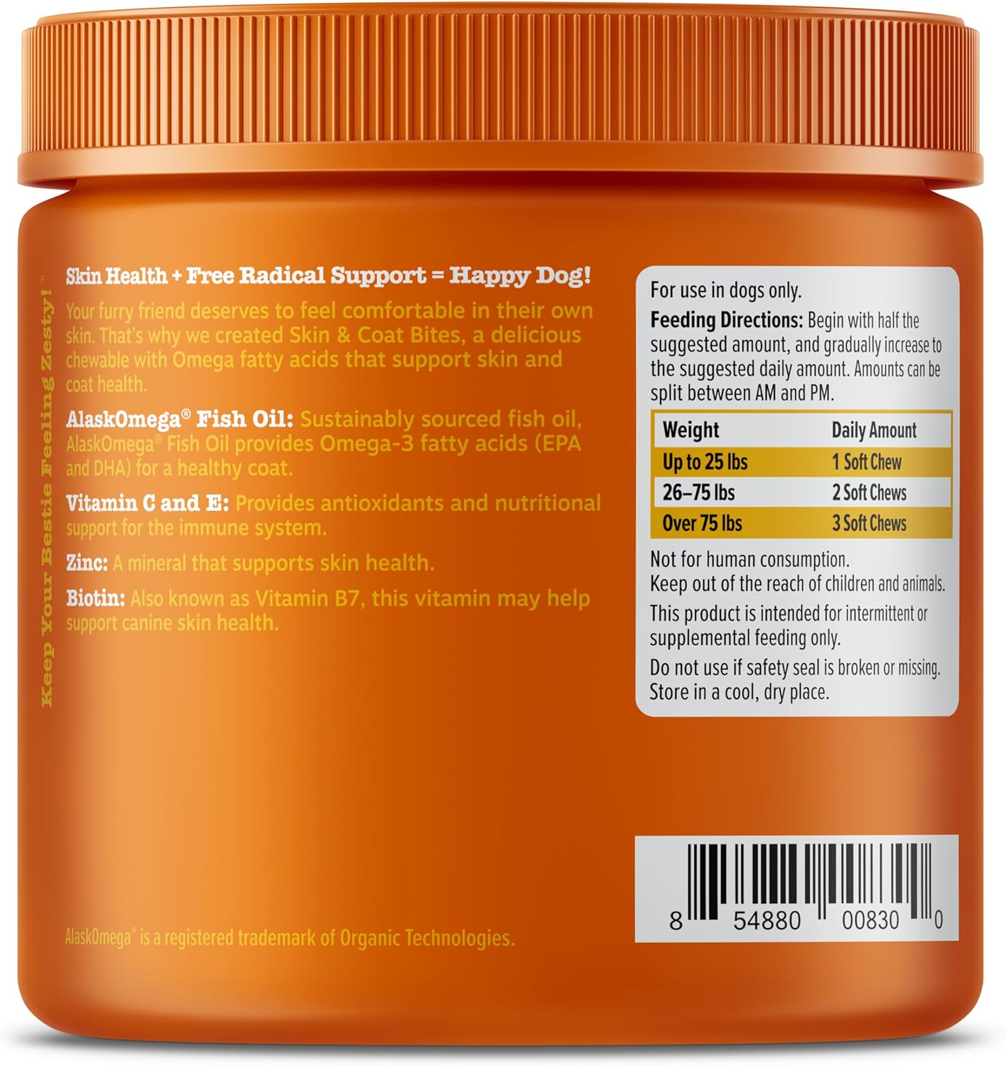 Omega 3 Fish Oil for Dogs Soft Chews with EPA & DHA - Skin & Coat Supplement for Itching Relief - Bacon Flavor - 90ct