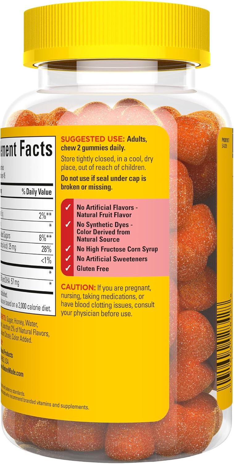 Omega 3 Fish Oil Gummies for Healthy Heart, 90 Gummies, 45 Day Supply by Nature Made