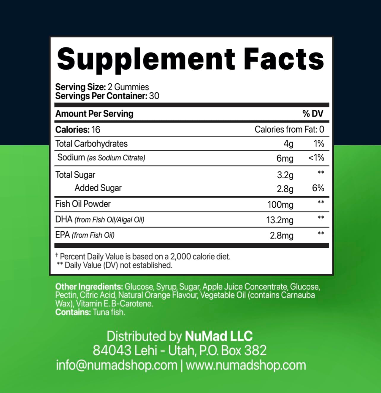 Omega-3 Fish Oil Gummies for Joint & Heart Health - 60 Count