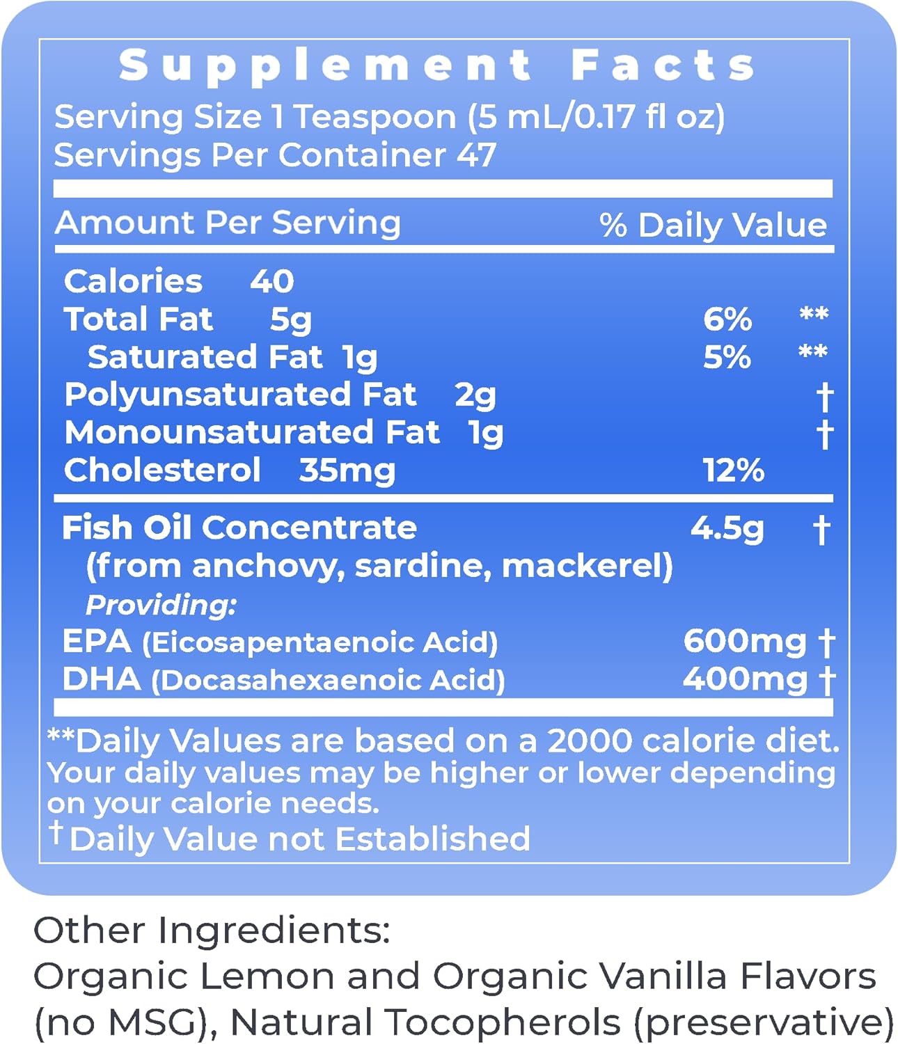 Omega 3 Fish Oil Liquid Supplement for Adults - Premier Research Labs EPA/DHA Marine Liquid - Supports Joint, Heart, & Brain Health - 8 Fl Oz Bottle