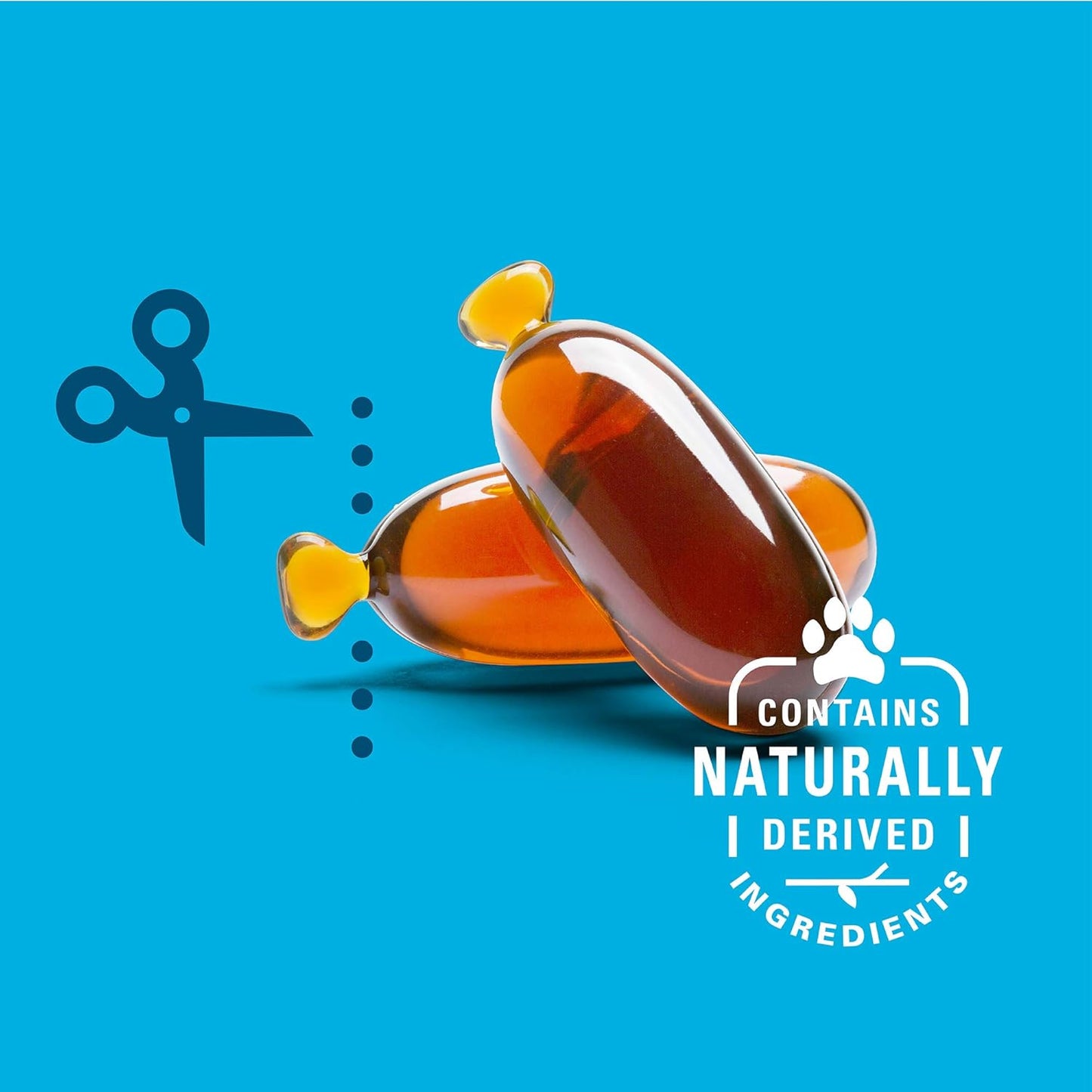 Omega-3 Fish Oil Liquid Supplement for Medium & Large Dogs - 250 Count, Free Form Snip Tips