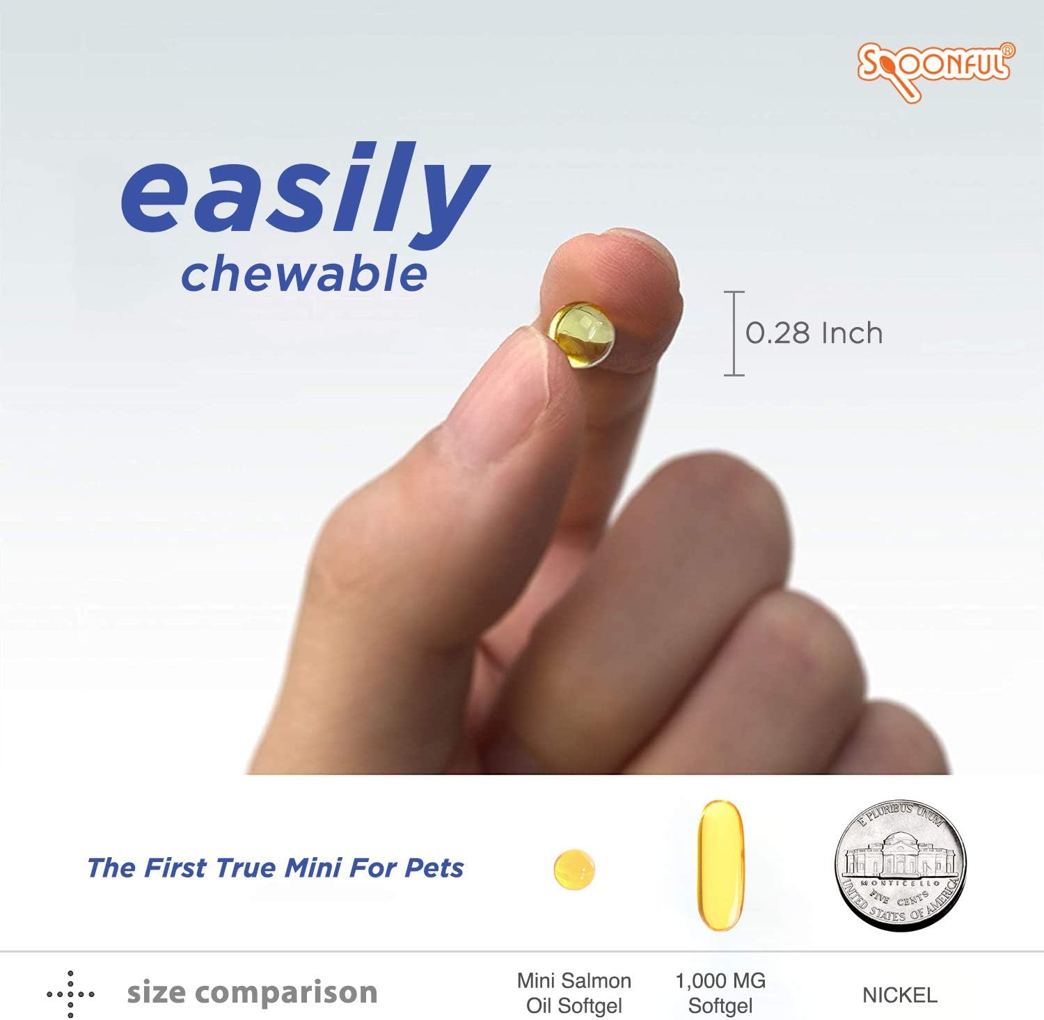 Omega 3 Fish Oil Softgels for Dogs and Cats, USA-Made Supplement for Skin, Joints, Heart, and Brain Health