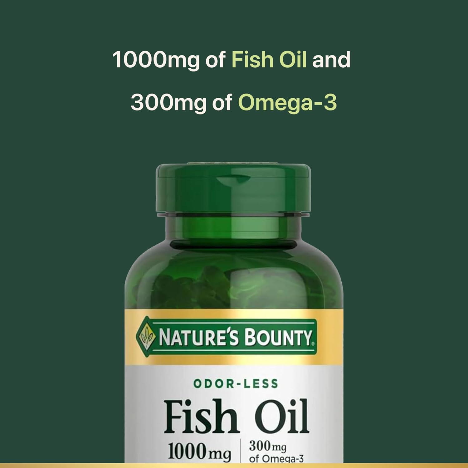 Omega-3 Fish Oil Supplement 1000mg for Heart Health - 220 Coated Softgels by Nature's Bounty