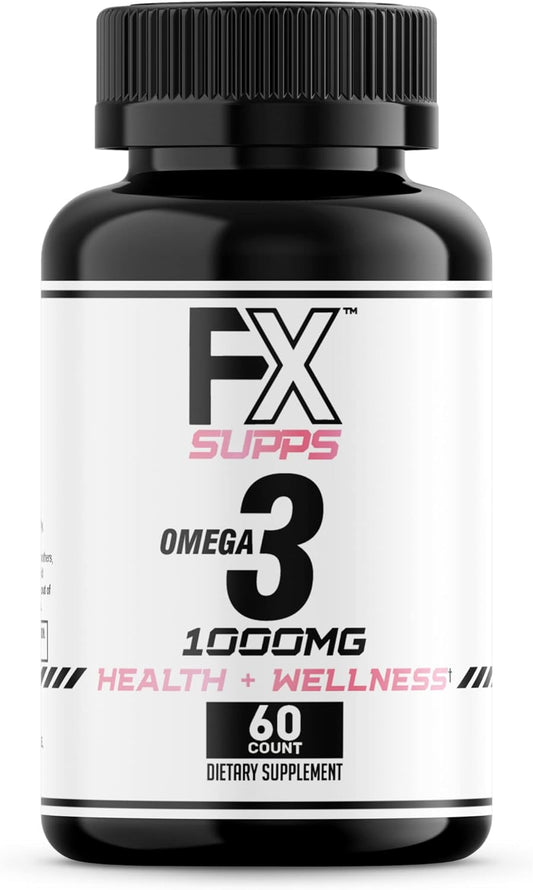 Omega-3 Fish Oil Supplement 1000mg Softgels with EPA, DHA, Essential Fatty Acids for Men and Women - Promotes Joint, Brain, and Heart Health - Vitamin Pills