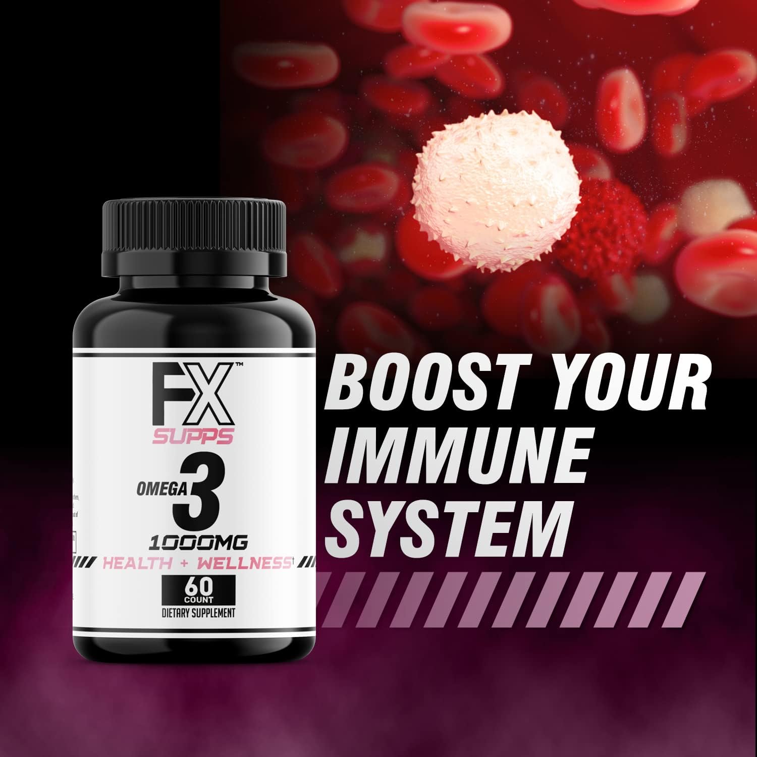 Omega-3 Fish Oil Supplement 1000mg Softgels with EPA, DHA, Essential Fatty Acids for Men and Women - Promotes Joint, Brain, and Heart Health - Vitamin Pills