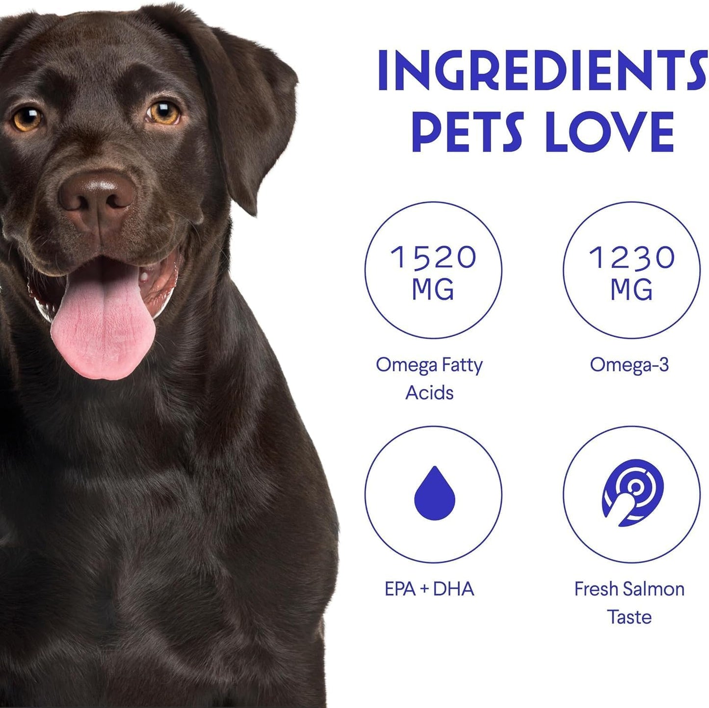 Omega 3 Fish Oil Supplement for Dogs - Alaskan Salmon, Cod, and Krill Oil - Promotes Healthy Skin, Joints, and Immune System - 32 oz Liquid Formula