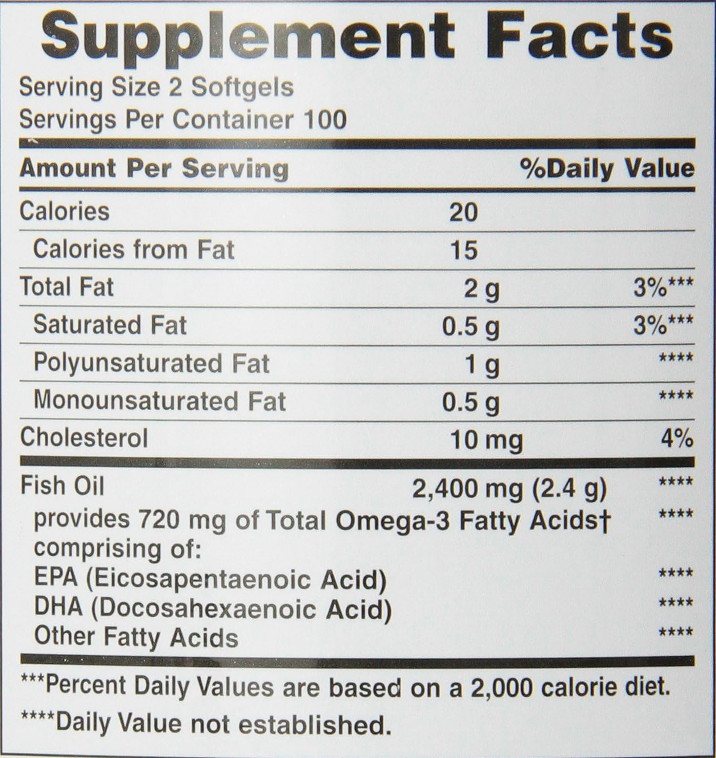 Omega-3 Fish Oil Supplement for Heart Health, 2400mg, 400 Softgels, Nature's Bounty