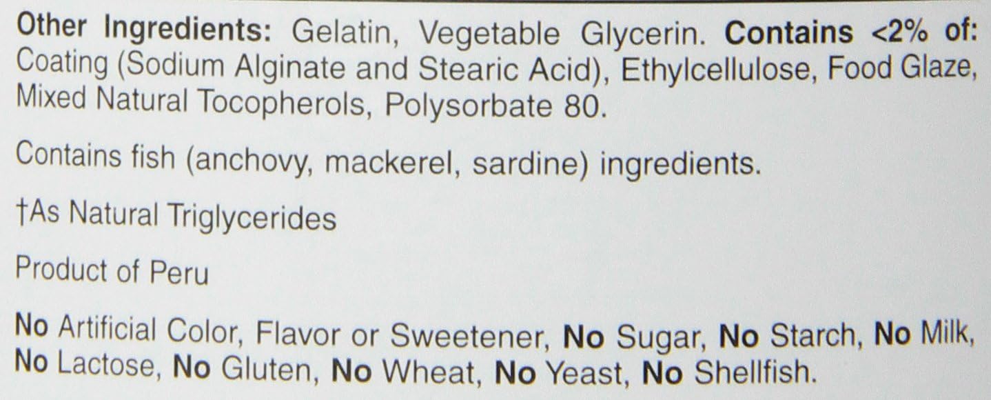 Omega-3 Fish Oil Supplement for Heart Health, 2400mg, 400 Softgels, Nature's Bounty