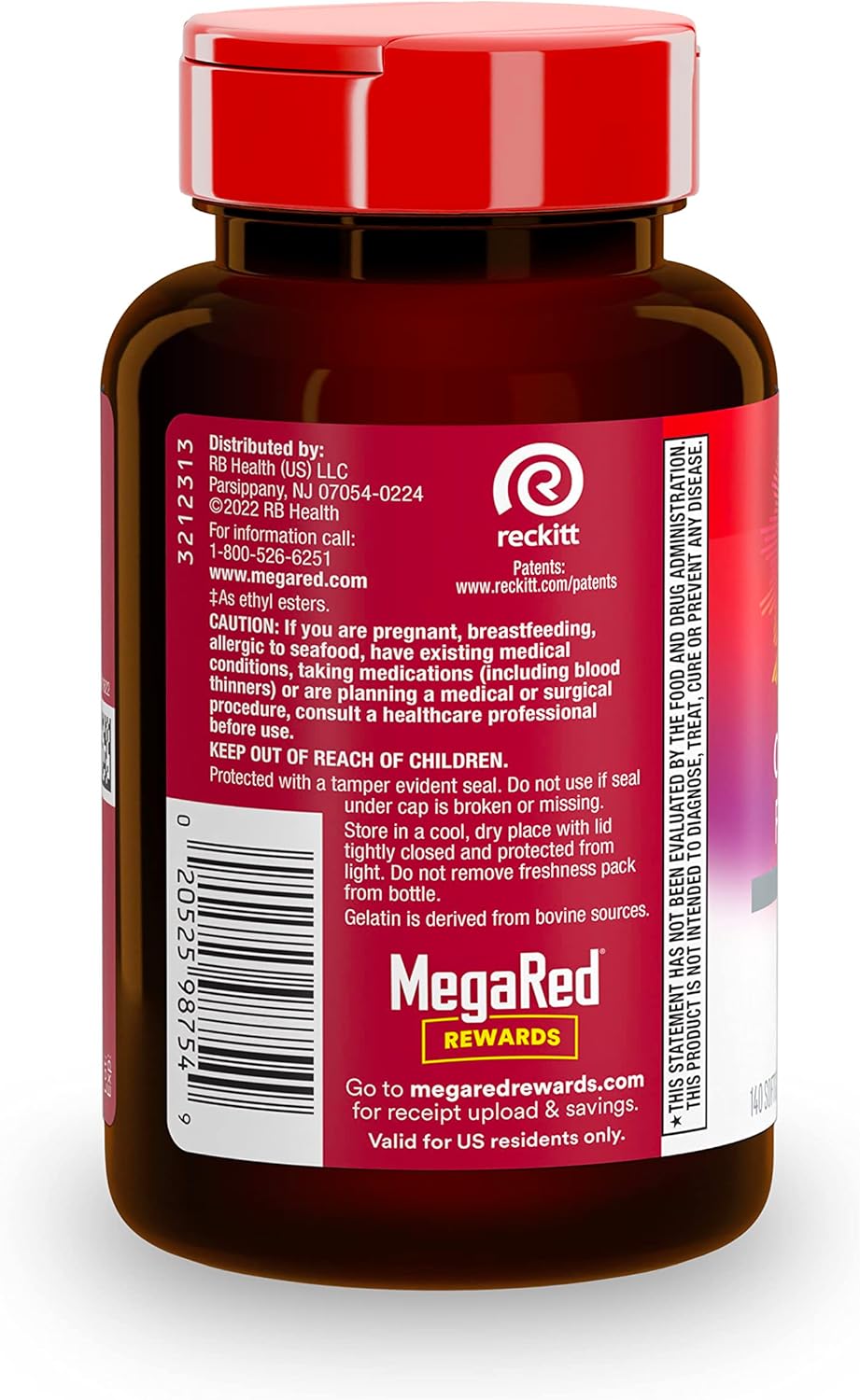 Omega 3 Fish Oil Supplement with Krill Oil, 500mg, 4in1 EPA & DHA Softgels, 140ct Bottle, Supports Brain, Eye, Joint & Heart Health