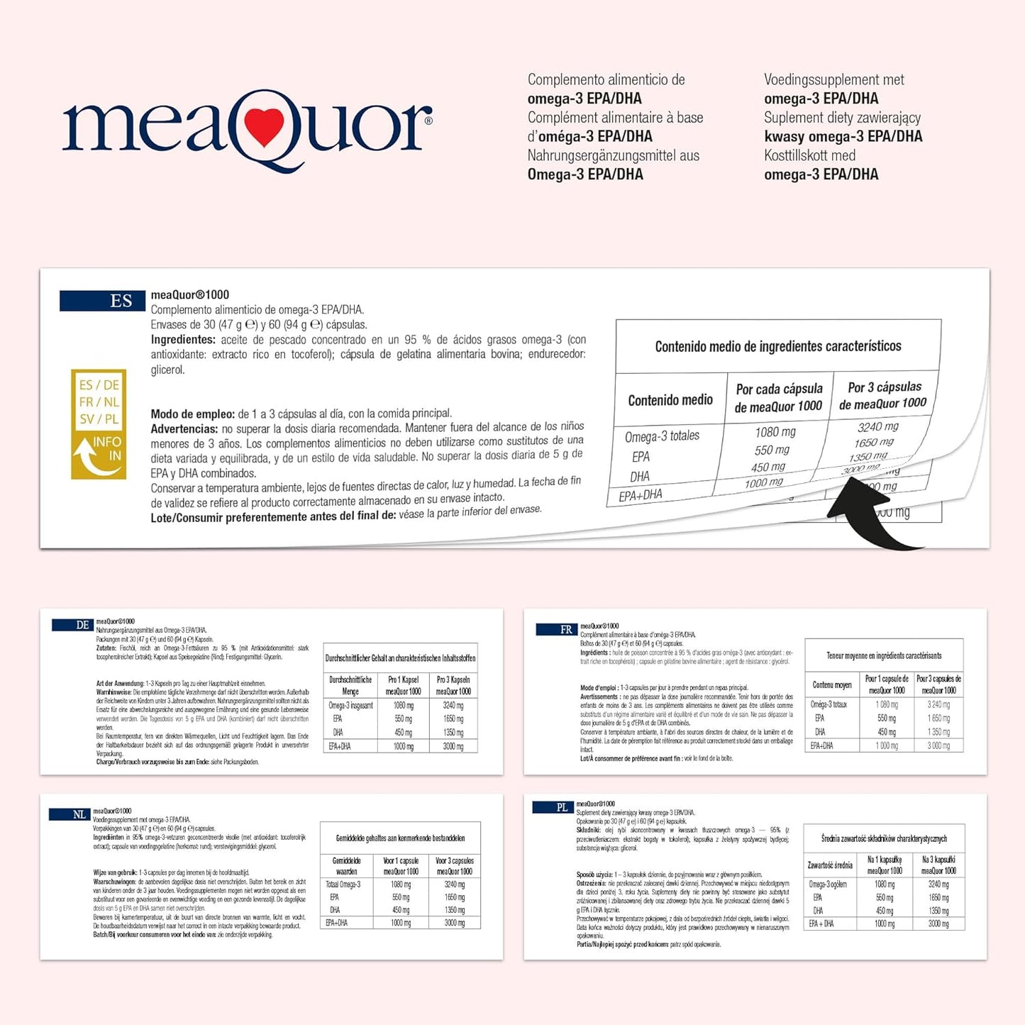 Omega-3 Supplement with 1000mg EPA and DHA - IFOS 5-Star Certified, 30 Softgels, No Aftertaste