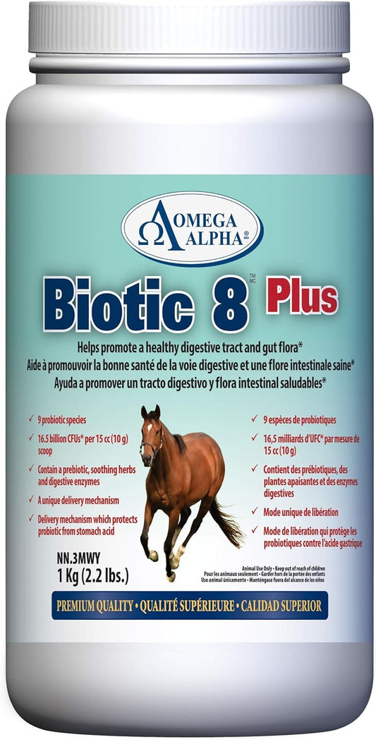 Omega Alpha Biotic 8 Plus Probiotic Supplement - 2.2lb Jar