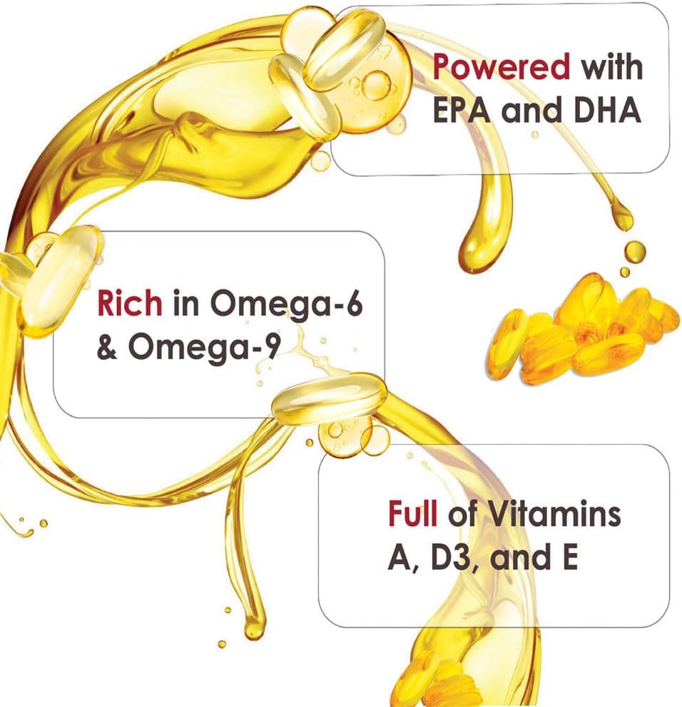 Omega-Caps Extra Strength for Large Breeds: Vet Formulated Skin & Coat Support with Omega 3 - 60 Soft Gels