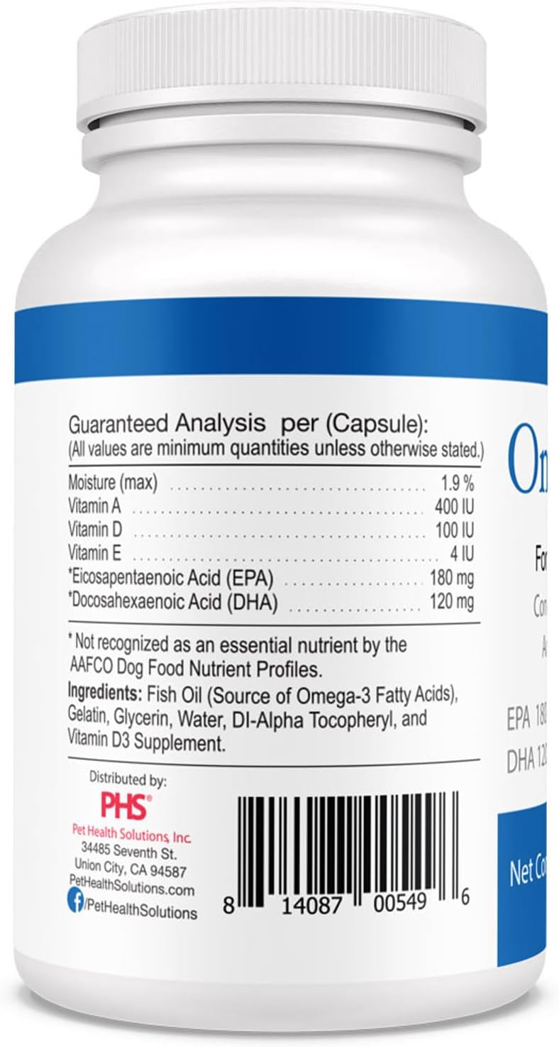 Omega-Caps for Medium Dog Breeds - Supports Immune System, Joints, Heart, and Brain - 60 Softgel Capsules