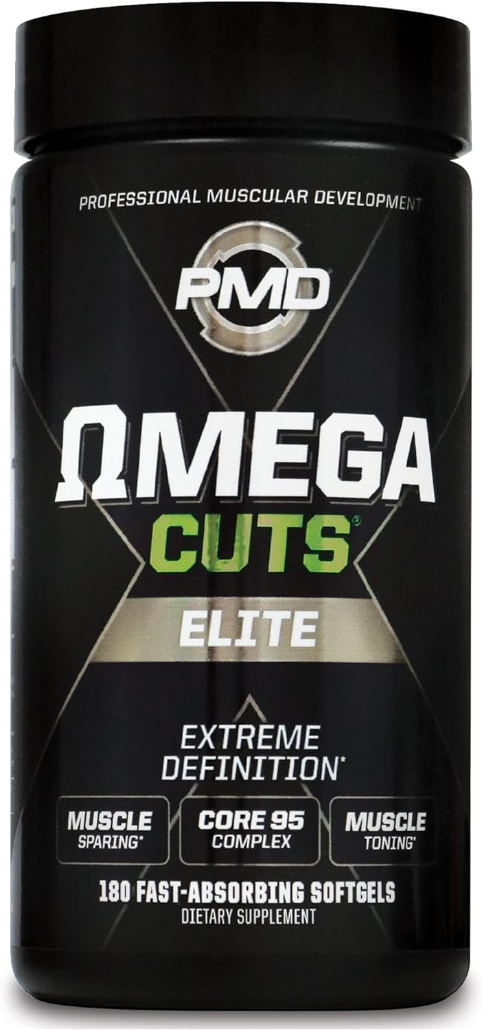 Omega Cuts Elite: Fat Loss & Muscle Defining Formula with Omega Fatty Acids, MCT's, and CLA - Keto Friendly, Stimulant Free for Women and Men - 180 Softgels