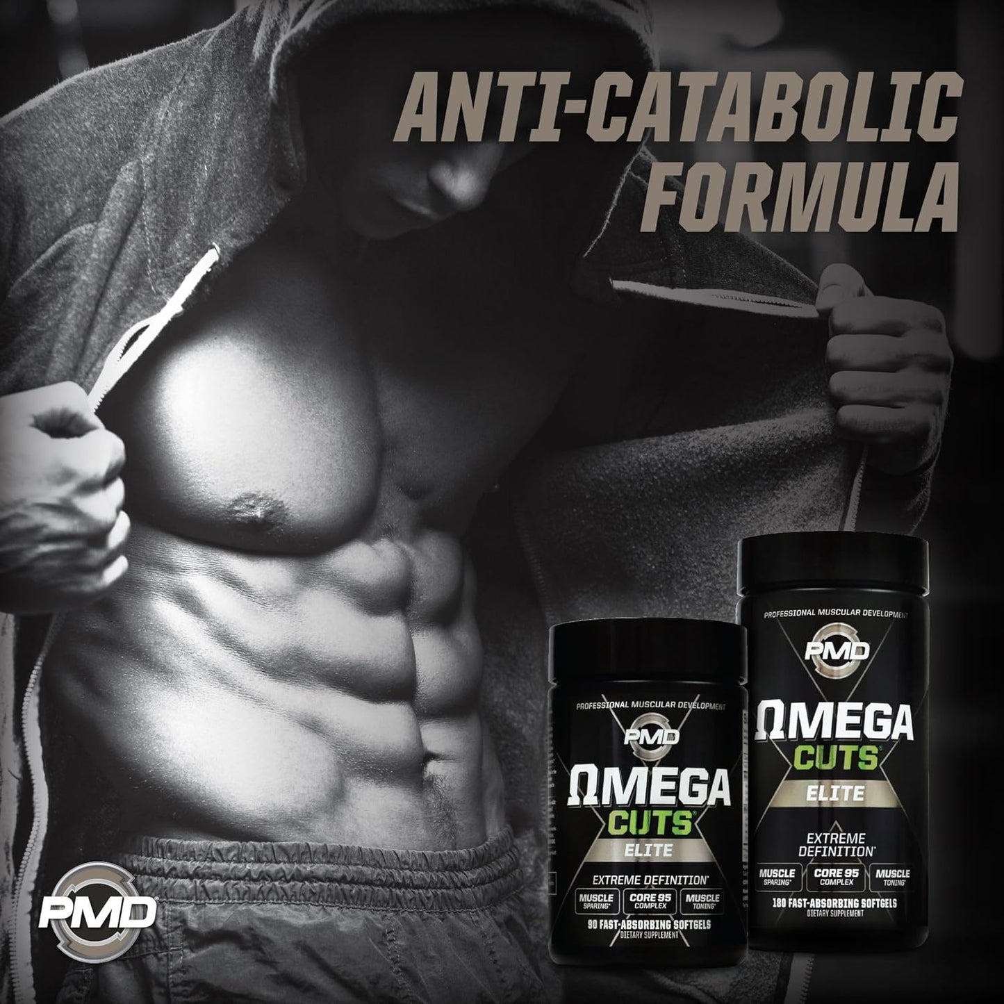 Omega Cuts Elite: Fat Loss & Muscle Defining Formula with Omega Fatty Acids, MCT's, and CLA - Keto Friendly, Stimulant Free for Women and Men - 180 Softgels