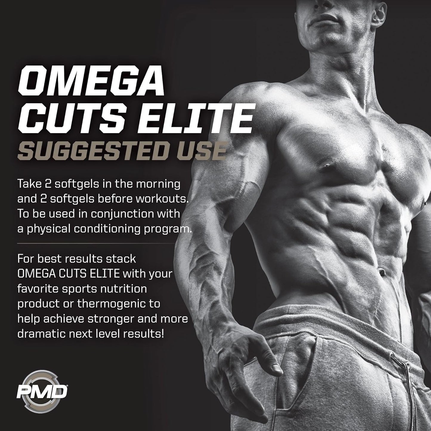 Omega Cuts Elite: Fat Loss & Muscle Defining Formula with Omega Fatty Acids, MCT's, and CLA - Keto Friendly, Stimulant Free for Women and Men - 180 Softgels