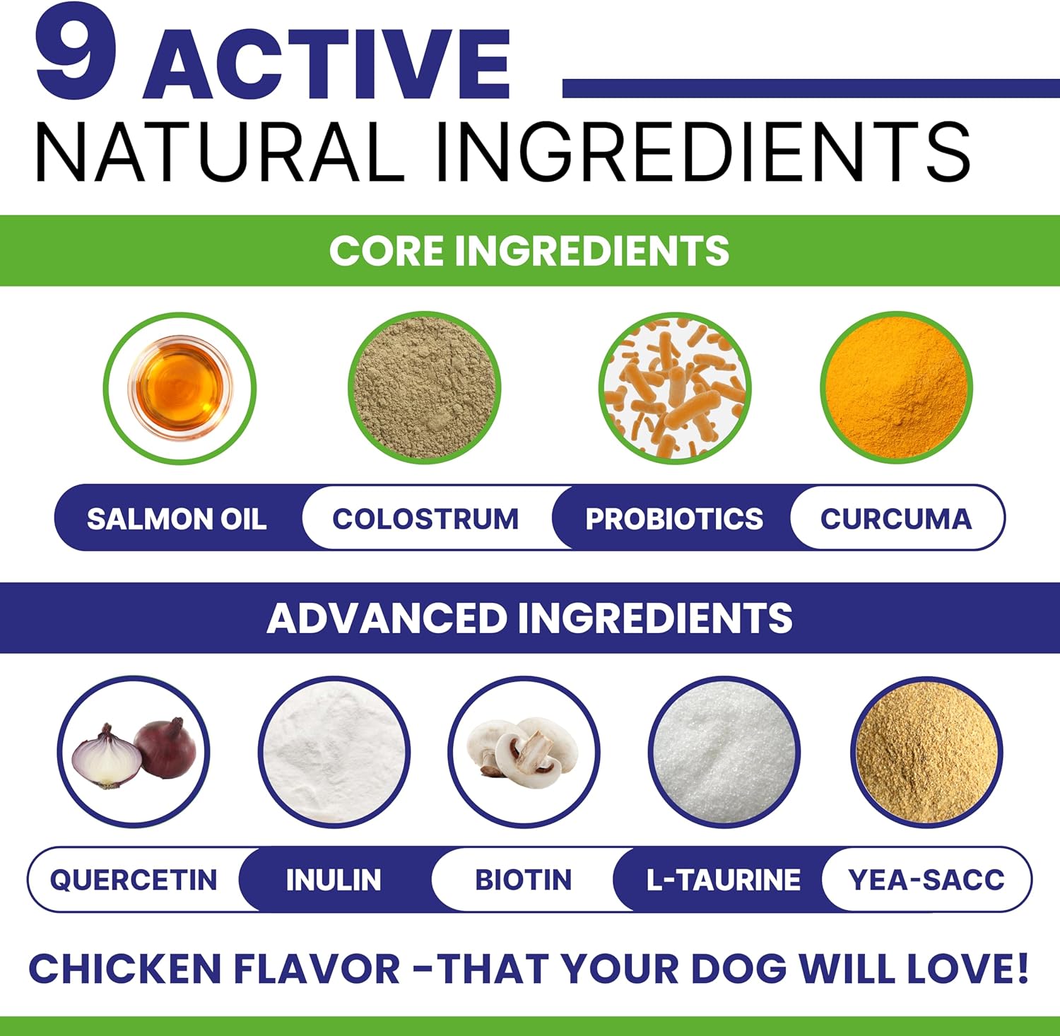 Omega Fish Oil Dog Chews with Probiotics for Allergy Relief & Healthy Skin & Coat