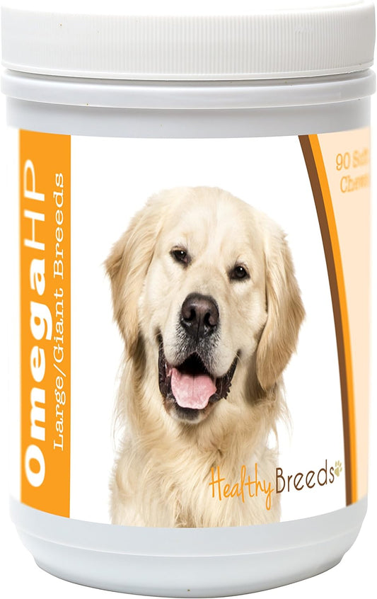 Omega HP Soft Chews for Golden Retrievers - 90 Count Skin & Coat Support Supplement