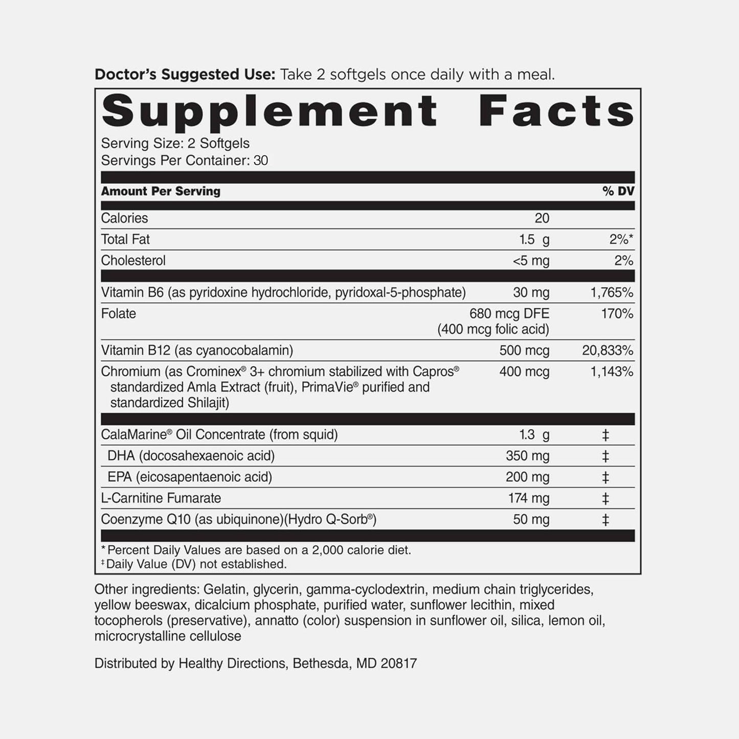 Omega Q Plus: Doctors' Preferred Heart Health Support Supplement - Omega-3, CoQ10, Antioxidants (60 softgels)