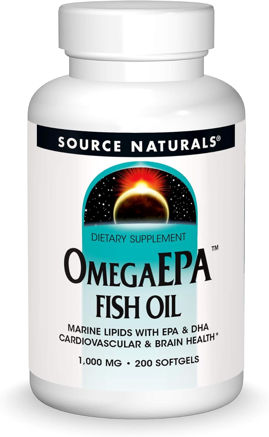 OmegaEPA Fish Oil Softgels - Marine Lipids with EPA & DHA for Heart & Brain Health - 200 Capsules