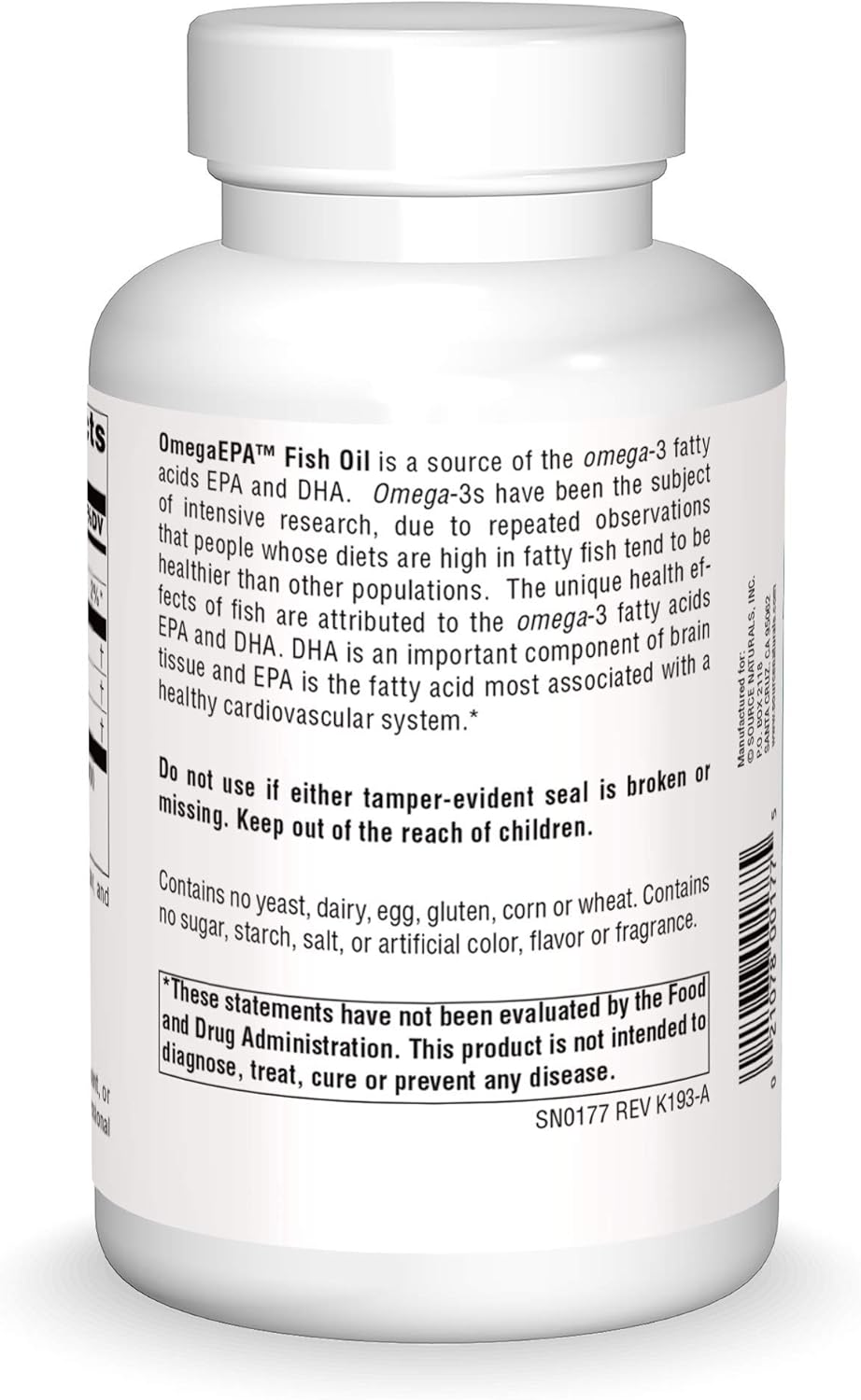 OmegaEPA Fish Oil Softgels - Marine Lipids with EPA & DHA for Heart & Brain Health - 200 Capsules