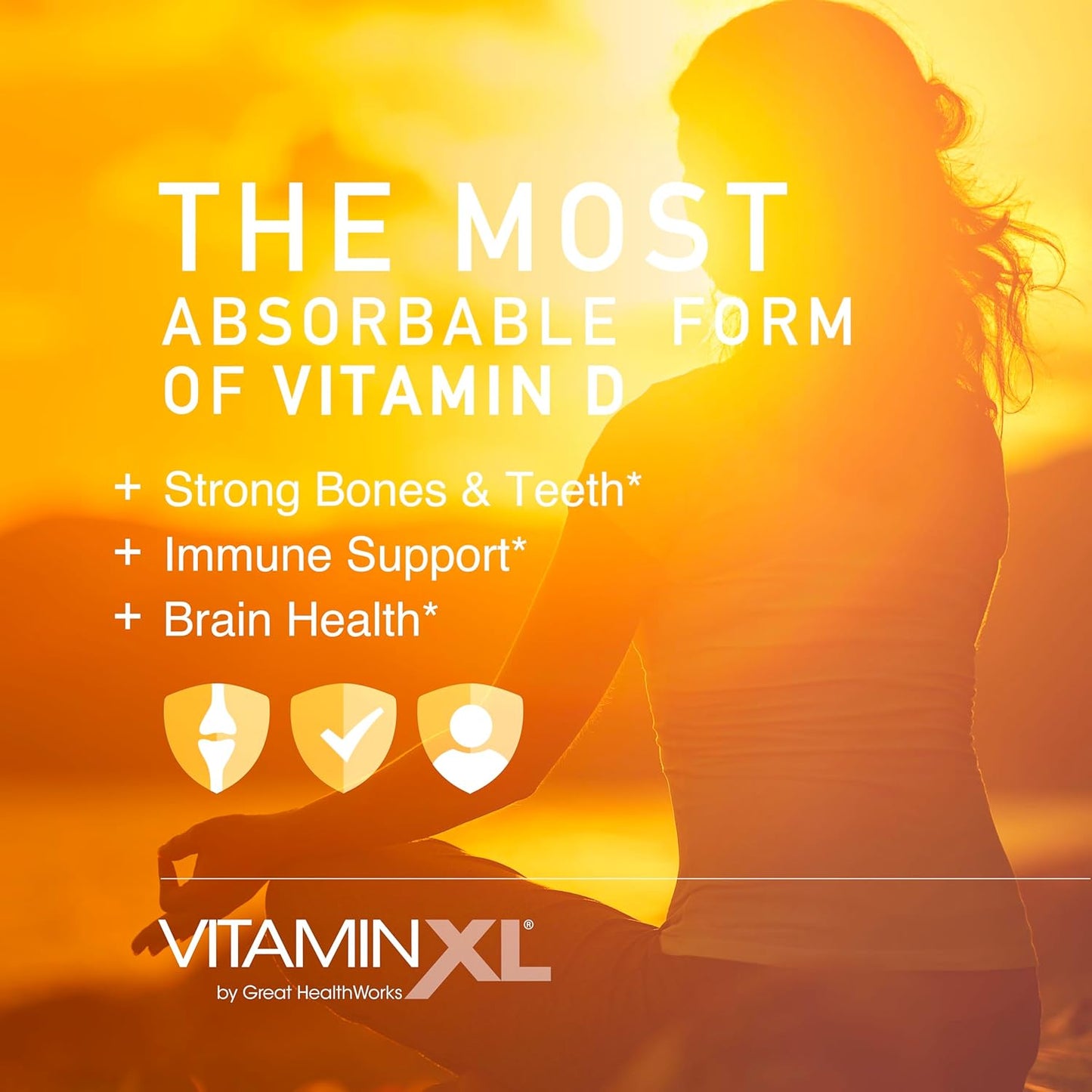 OmegaXL VitaminXL D3 High Potency Daily Vitamin D Supplement - 5000 IU for Immune Support, Healthy Muscles, Strong Bones - Non-GMO, Gluten-Free - 30 Softgels