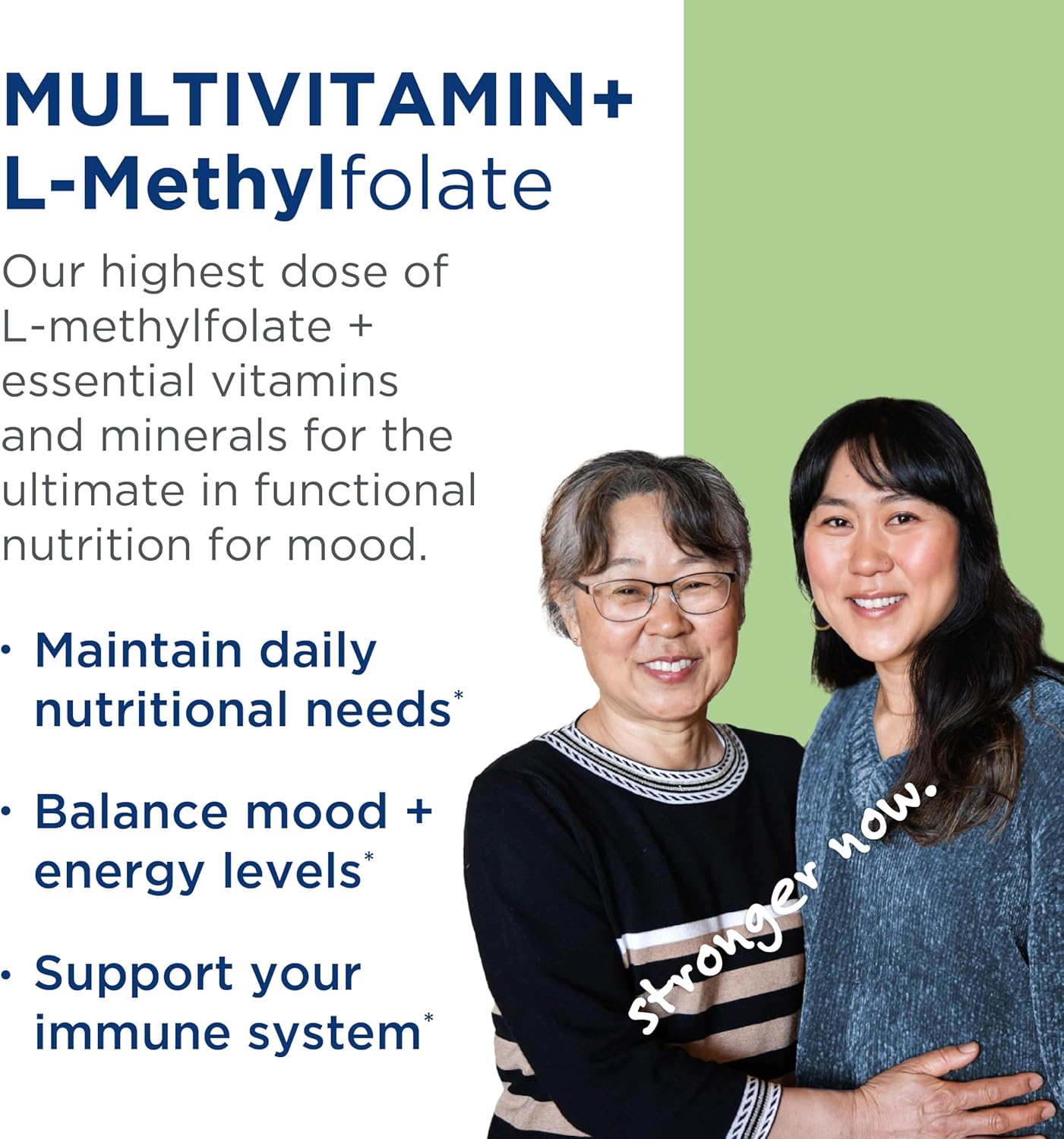 One Daily Multivitamin with 15mg L-Methylfolate for Brain Health and Energy Support (30 Capsules)