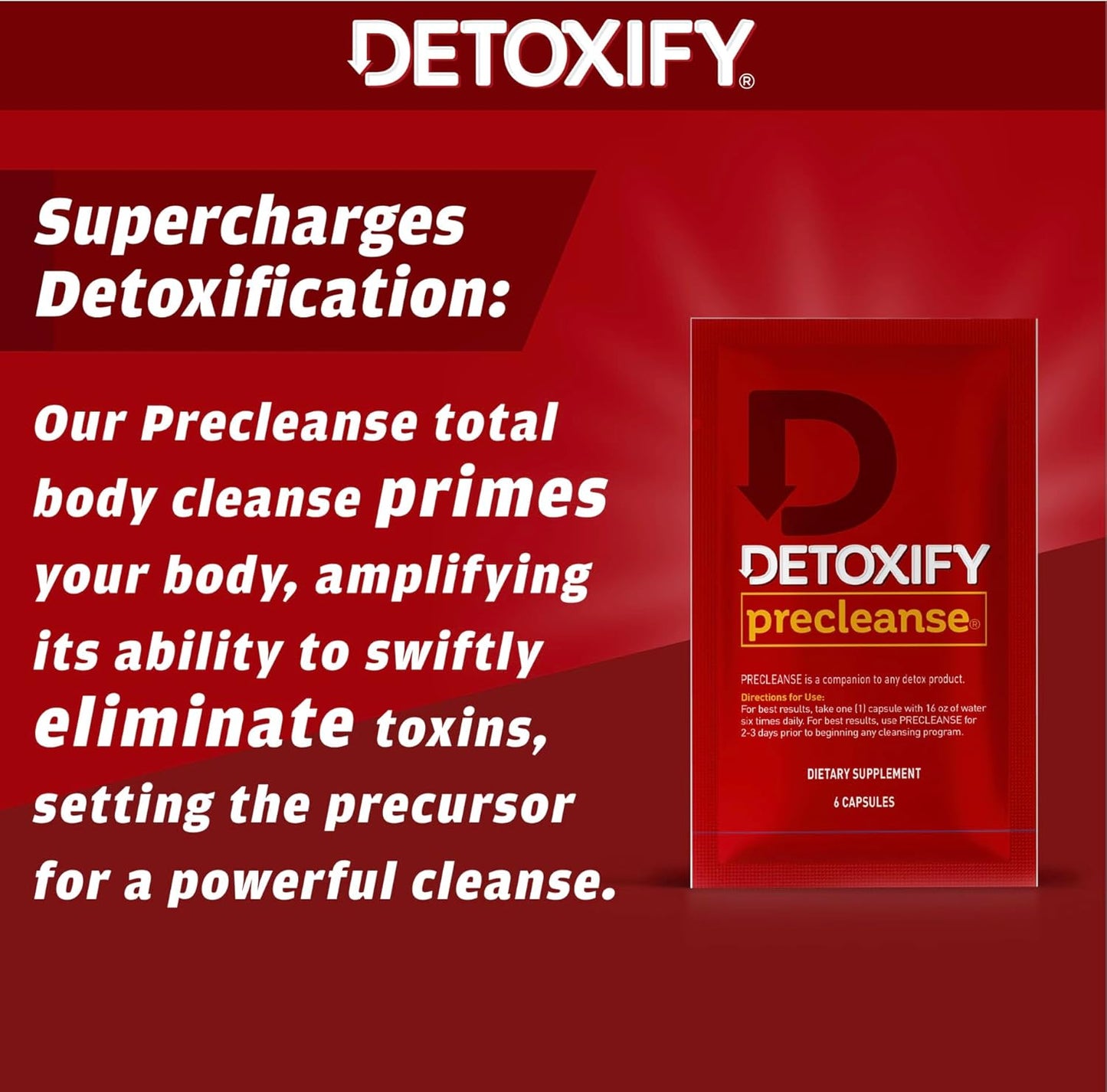 One Day Detox Capsules with Milk Thistle and Dandelion - Total Body Cleanse for Men and Women