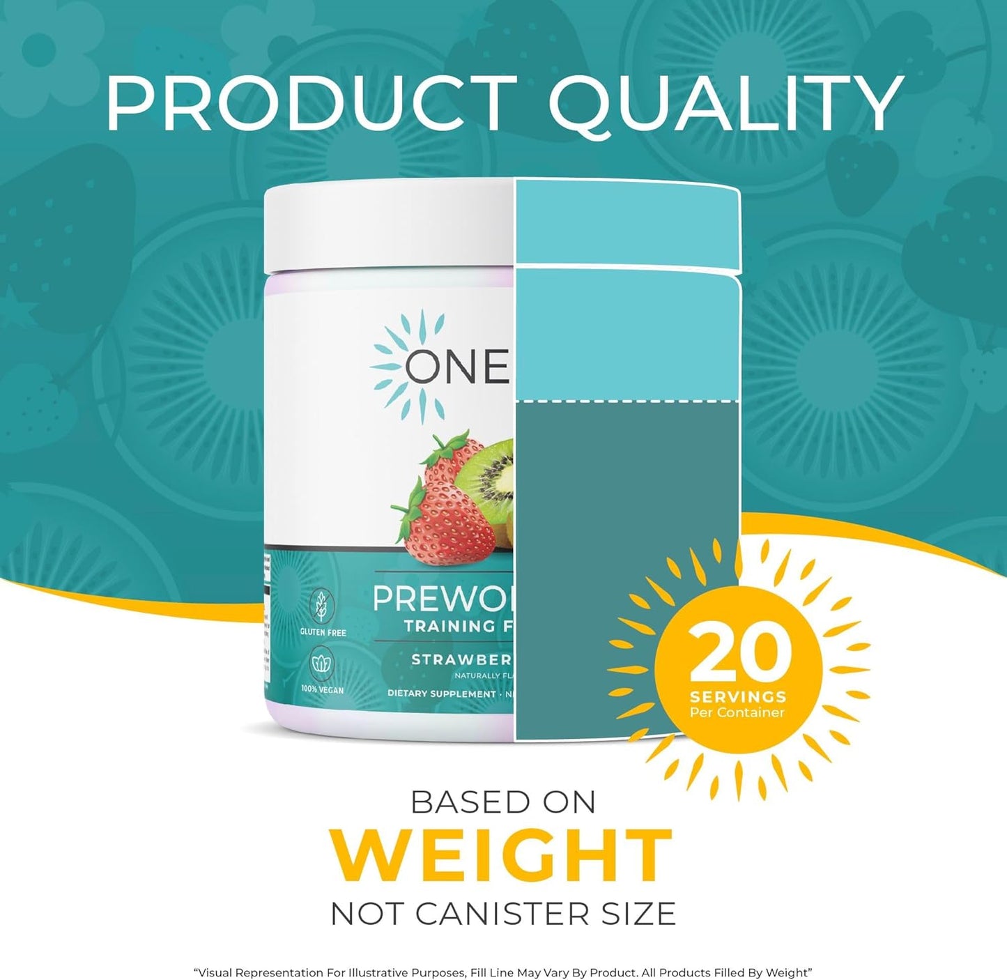 One Sol Strawberry Kiwi Women's Pre-Workout - Enhanced Pump & Focus, Natural Ingredients, Vegan & Gluten Free