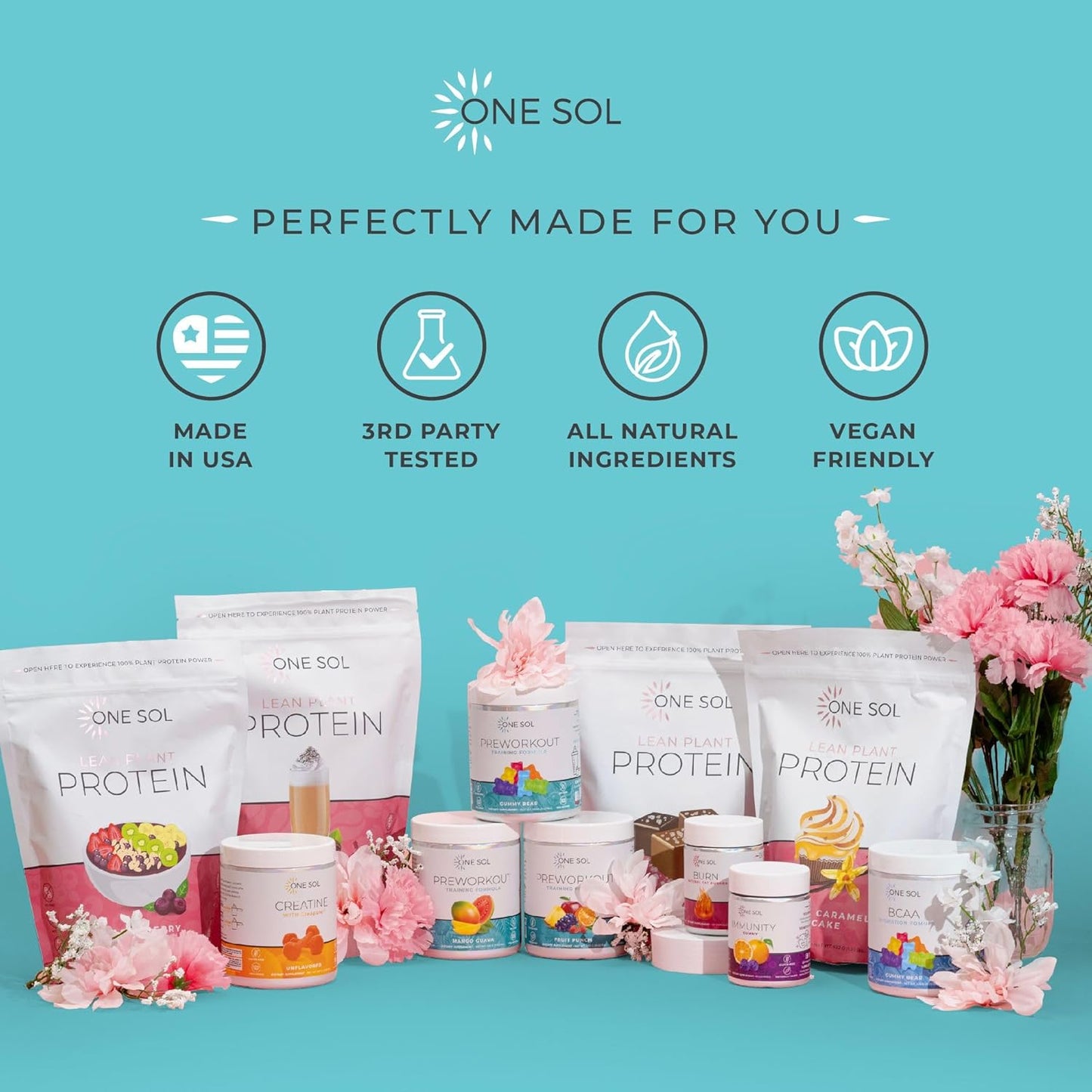 One Sol Strawberry Kiwi Women's Pre-Workout - Enhanced Pump & Focus, Natural Ingredients, Vegan & Gluten Free