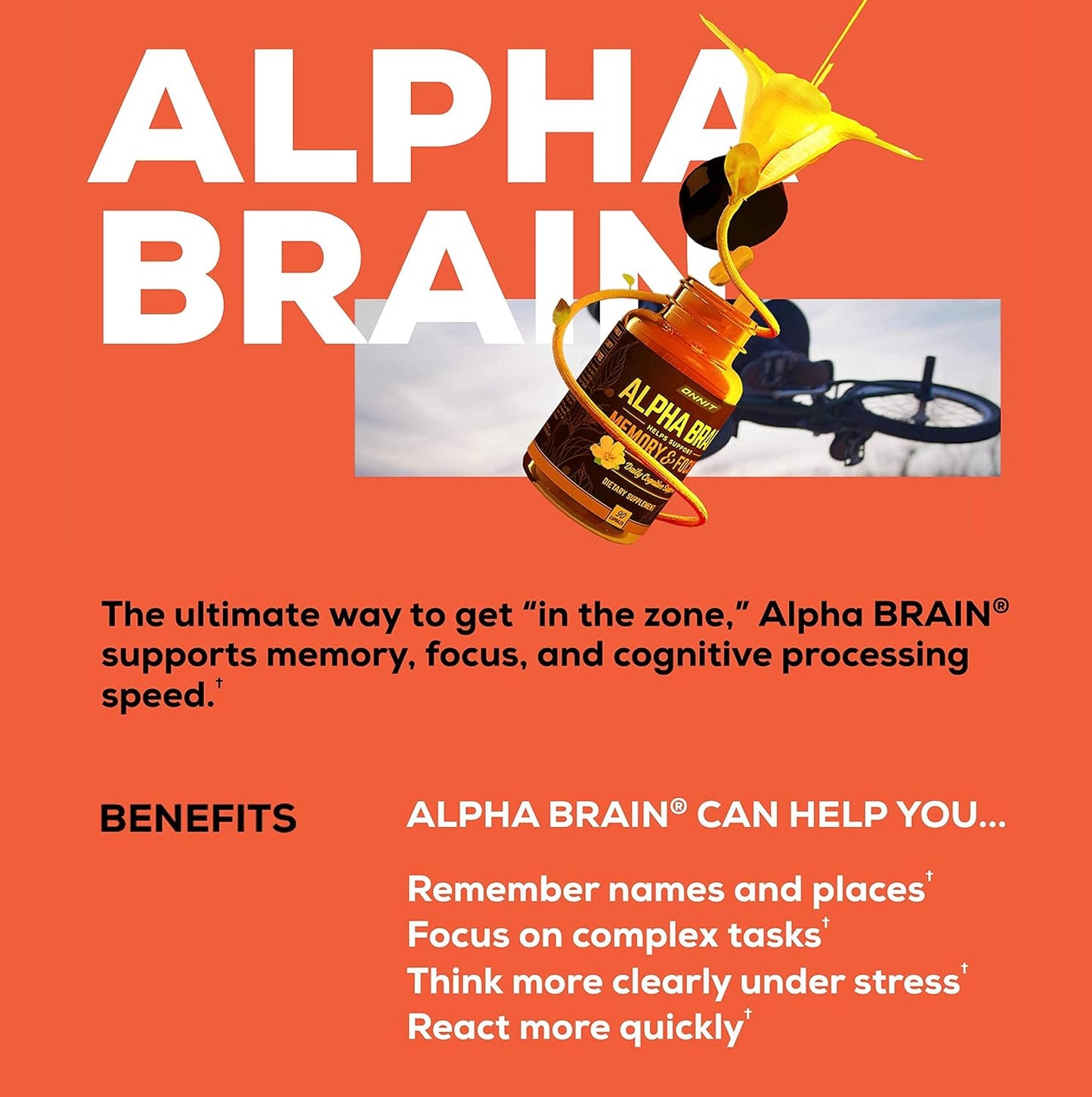 ONNIT Alpha Brain Premium Nootropic Supplement - Caffeine-Free Focus Capsules for Men & Women - Memory Support with Cat's Claw, Bacopa, Oat Straw - 90ct 3-Pack