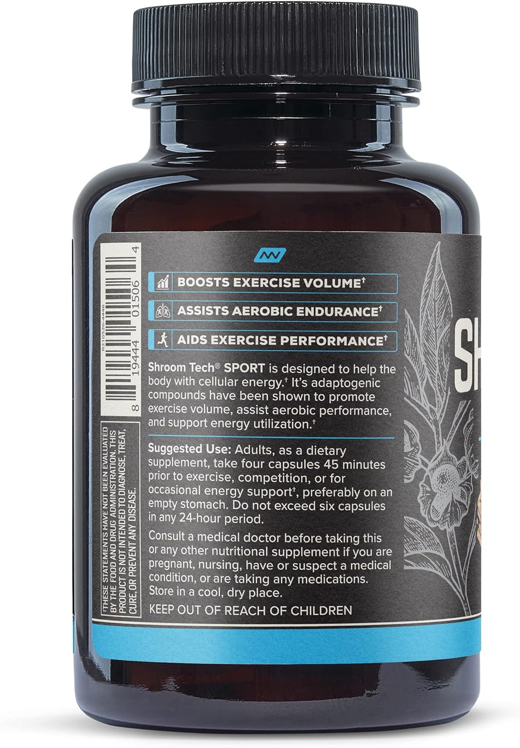ONNIT Shroom Tech Sport: Cordyceps Mushroom Preworkout Supplement (28ct) - Clinically Tested