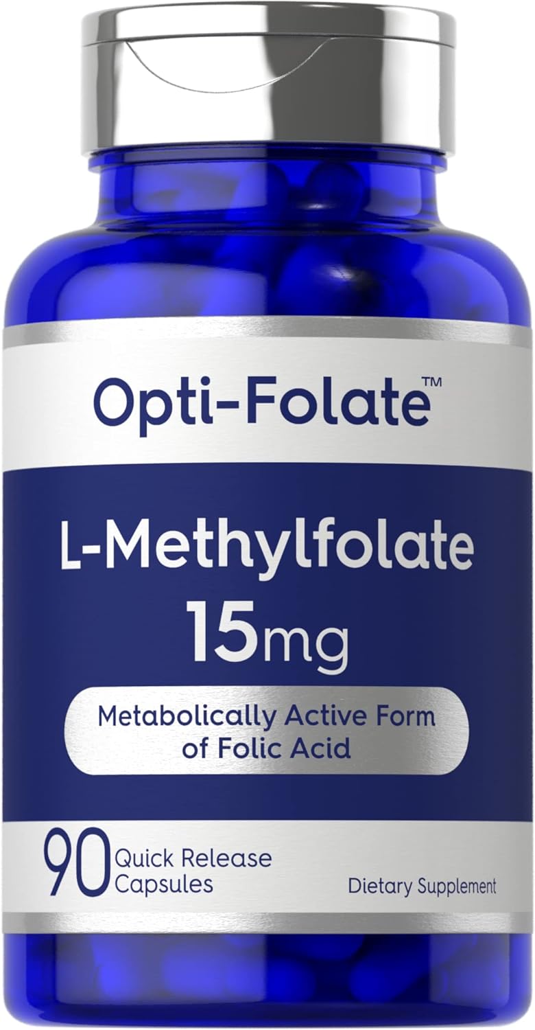Opti-Folate Methylfolate 15mg | 90 Capsules | Maximum Strength | Enhanced and Activated | Non-GMO, Gluten Free | Methyl Folate, 5-MTHF
