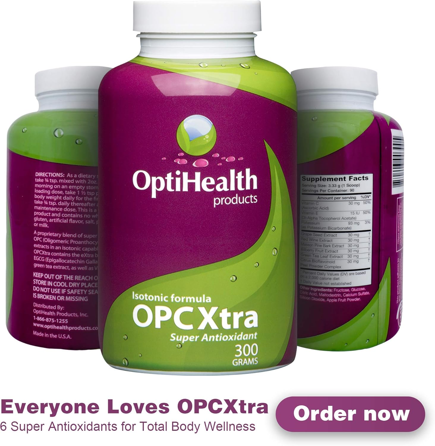 OptiHealth OPCXtra Super Antioxidant Supplement - 1 Bottle