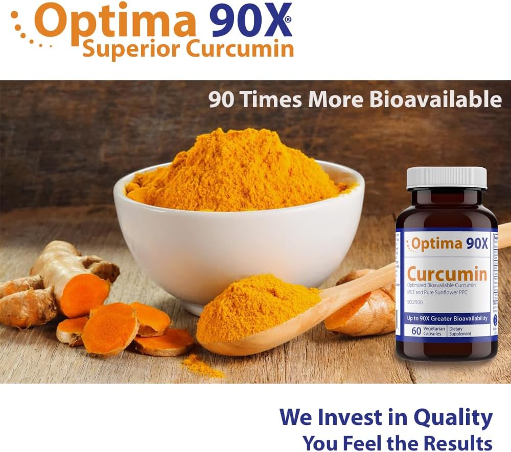 Optima 90X Curcumin by Nutrasal - High Potency Turmeric Supplement for Maximum Benefits