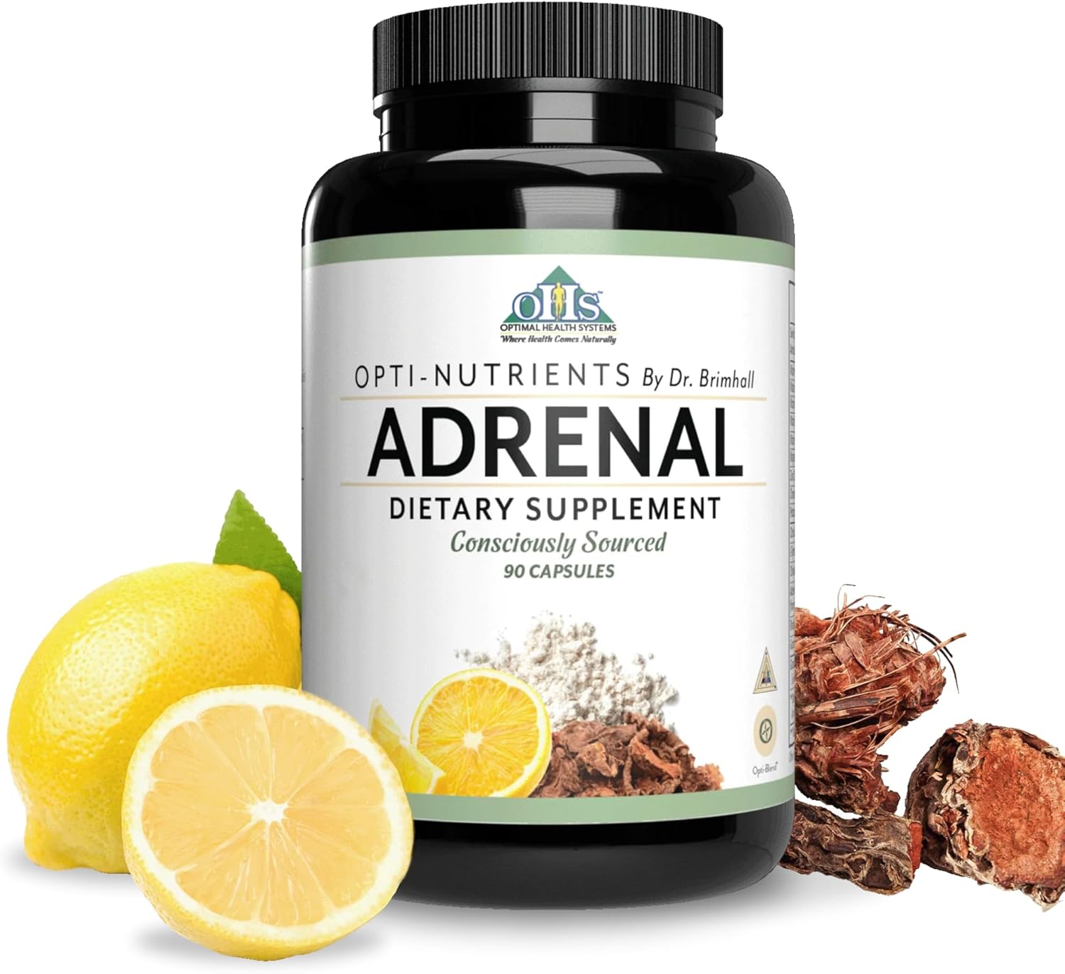 Optimal Health Systems Opti-Adrenal Supplement - Adrenal Restore Capsules with Rhodiola Root & Key Nutrients - 90 Count