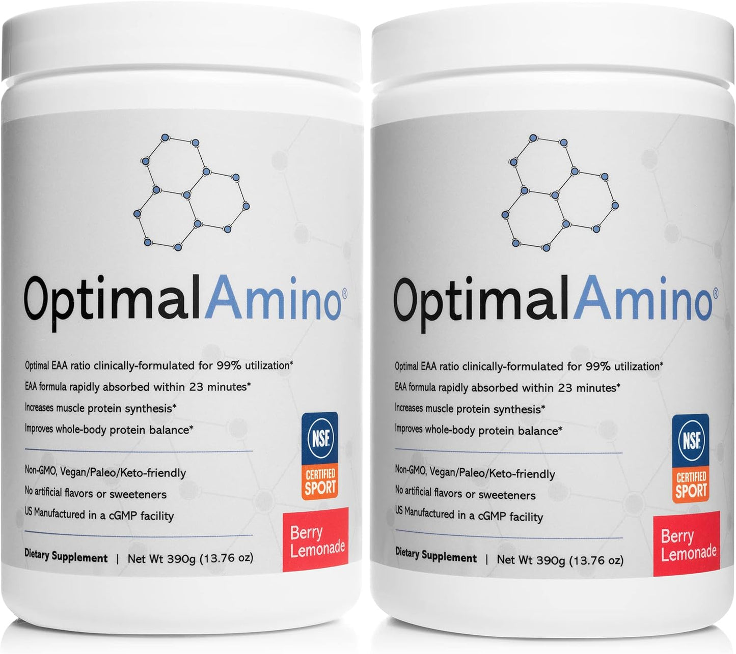 OptimalAmino® Fitness Bundle: Best Pre/Post Workout Recovery Drink, 99% Utilization Amino Acid Supplement (1 Month Supply)