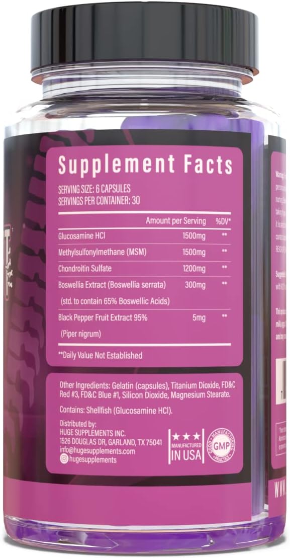 Optimize Joint Comfort with Huge Supplements Joint Support Formula for Men & Women, 30 Servings