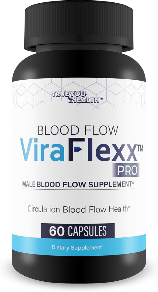 Optimize Men's Blood Flow with True You Health Vira Flexx Pro - Top Circulation Supplements for Improved Men's Health - Boost Blood Circulation with Men's Supplement - Enhance Blood Flow with Circulation Pills