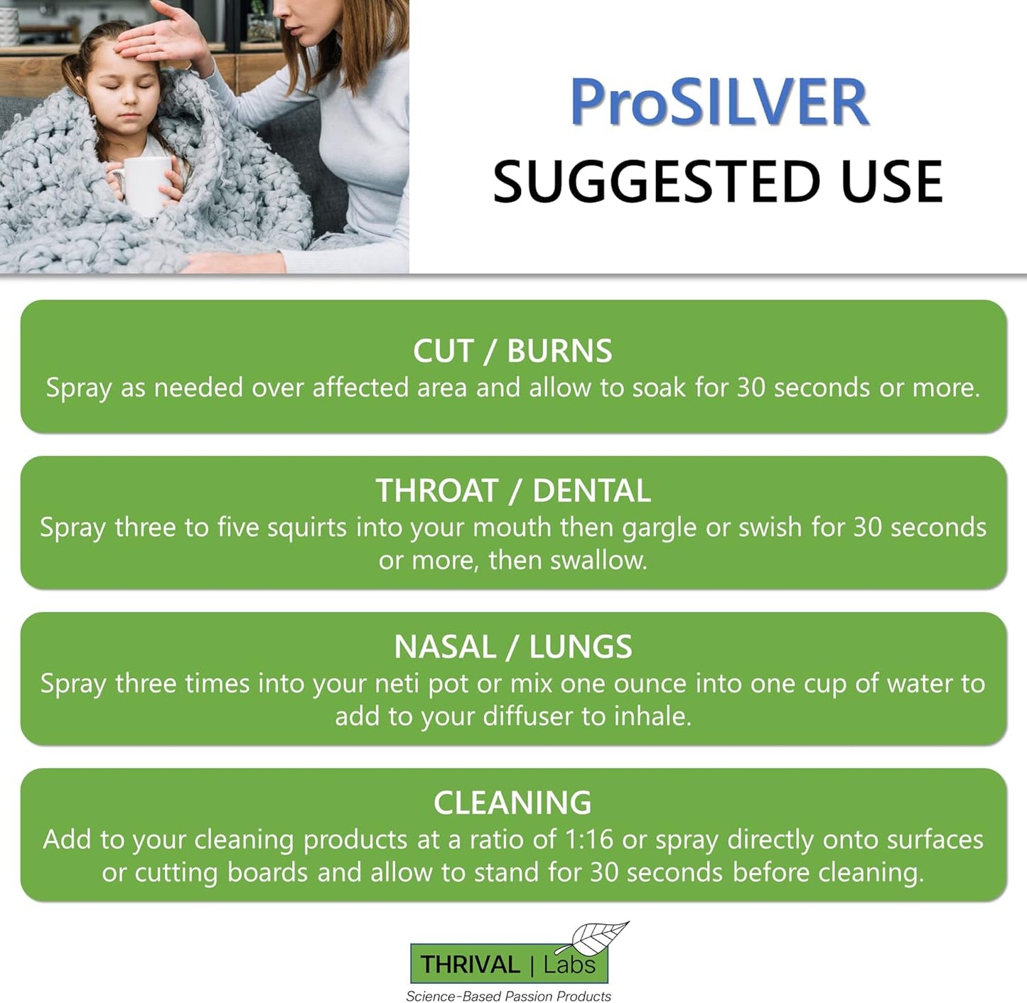 Optimized 20 PPM ProSILVER Ionic Colloidal Silver Liquid Spray for Immune Support - 4oz Dark Glass Bottle, 24 Servings by Thrival Labs