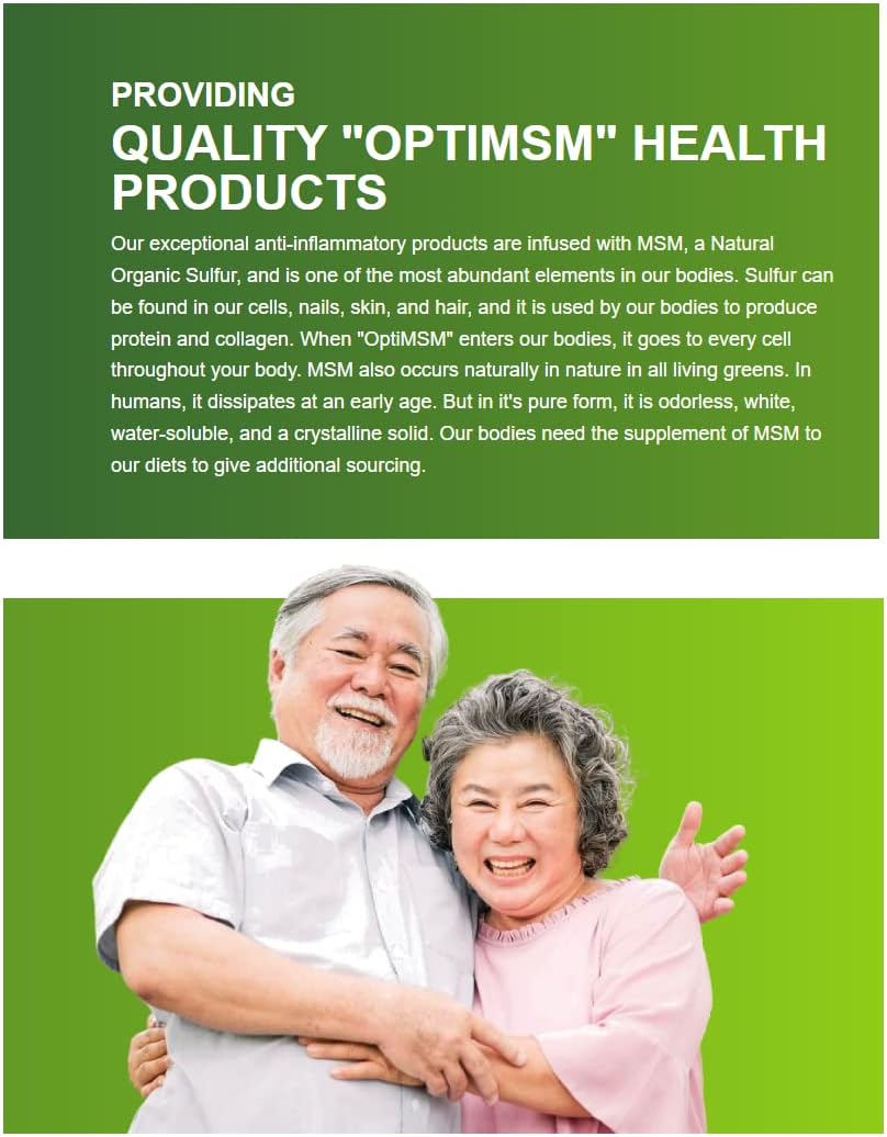 OptiMSM Gel for Joint Relief | Soothes Joint Issues, Stiffness & Swelling | Enhances Mobility & Collagen | Made in USA | 8oz Squeeze Bottle