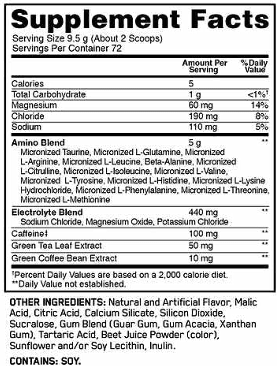 Optimum Nutrition Amino Energy & Electrolytes Powder - Watermelon Splash Flavor - Pre-Workout Drink for Energy, Focus, and Recovery - 1.51 lb (72 Servings)