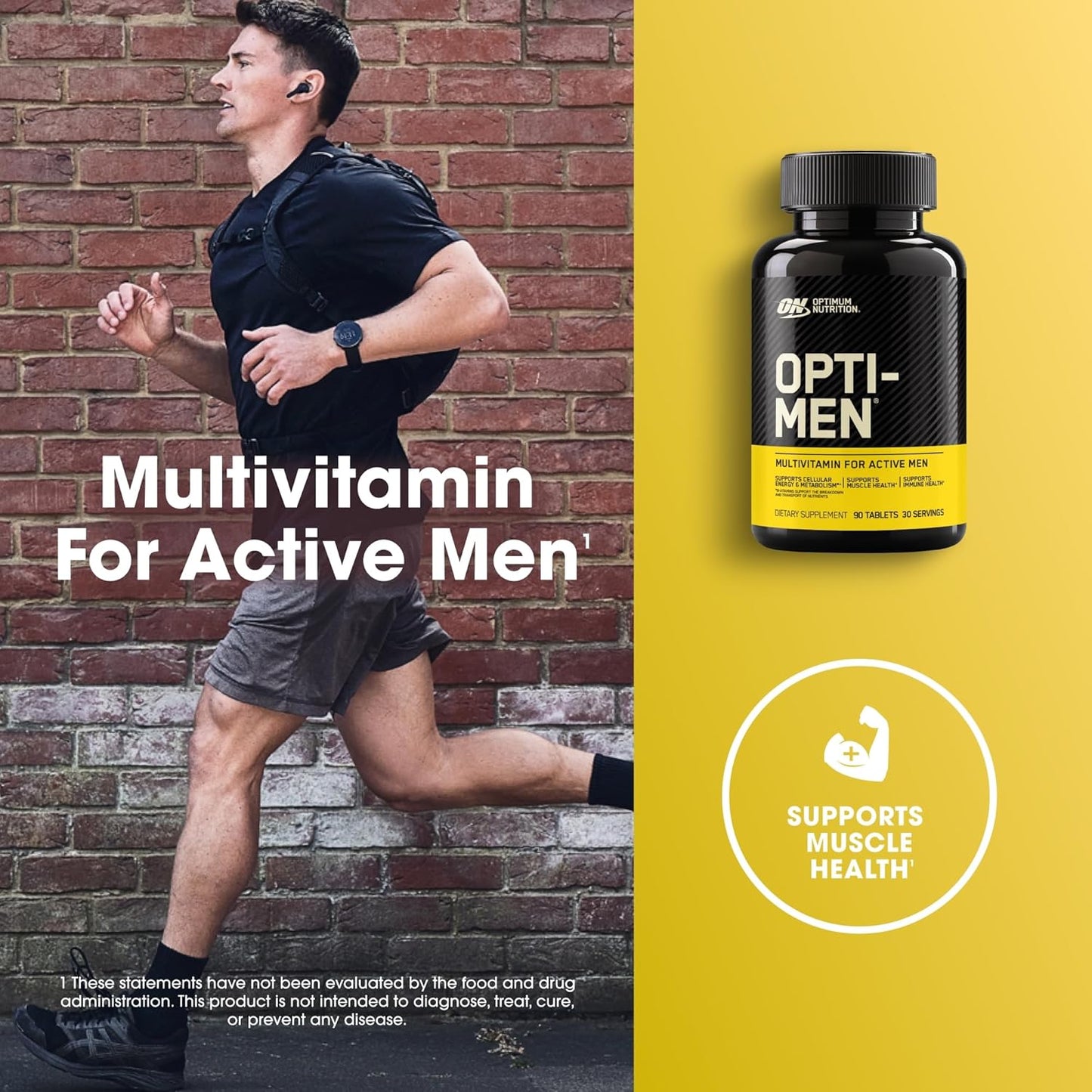 Optimum Nutrition Opti-Men Daily Multivitamin Supplement for Men with Vitamin C, Zinc, D, E, and B12 - Immune Support, 90 Count