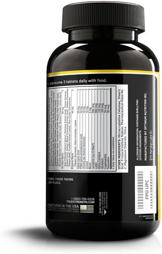 Optimum Nutrition Opti-Men Multivitamin Supplement - 240 Count for Daily Nutrition Support