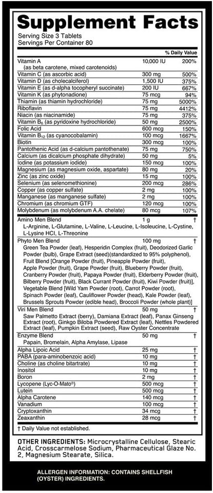 Optimum Nutrition Opti-Men Multivitamin Supplement - 240 Count for Daily Nutrition Support