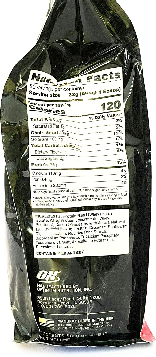 Optimum Nutrition Whey Gold Standard Protein Powder, Extreme Milk Chocolate, 5 lb - High-Quality Protein Supplement