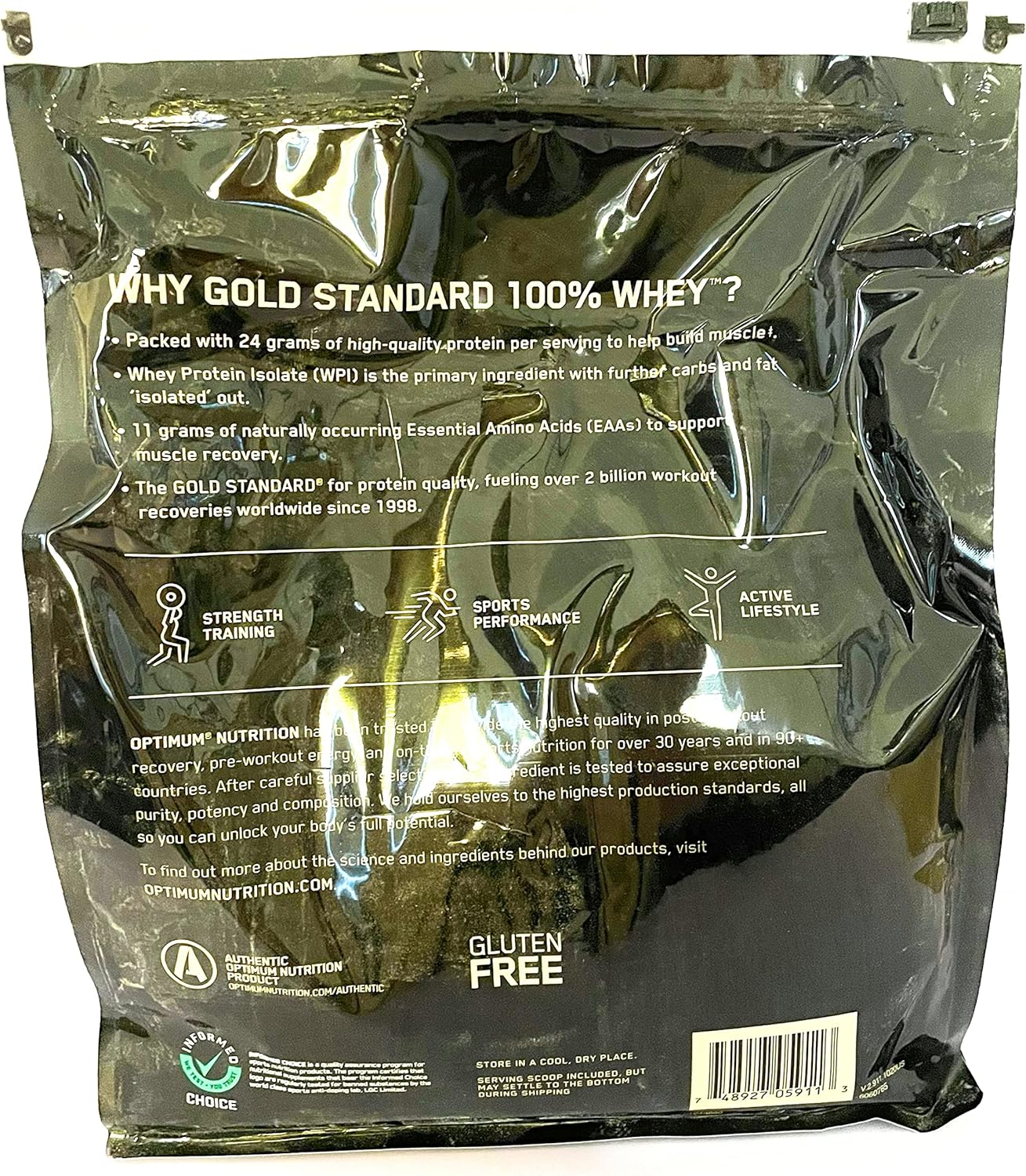 Optimum Nutrition Whey Gold Standard Protein Powder, Extreme Milk Chocolate, 5 lb - High-Quality Protein Supplement
