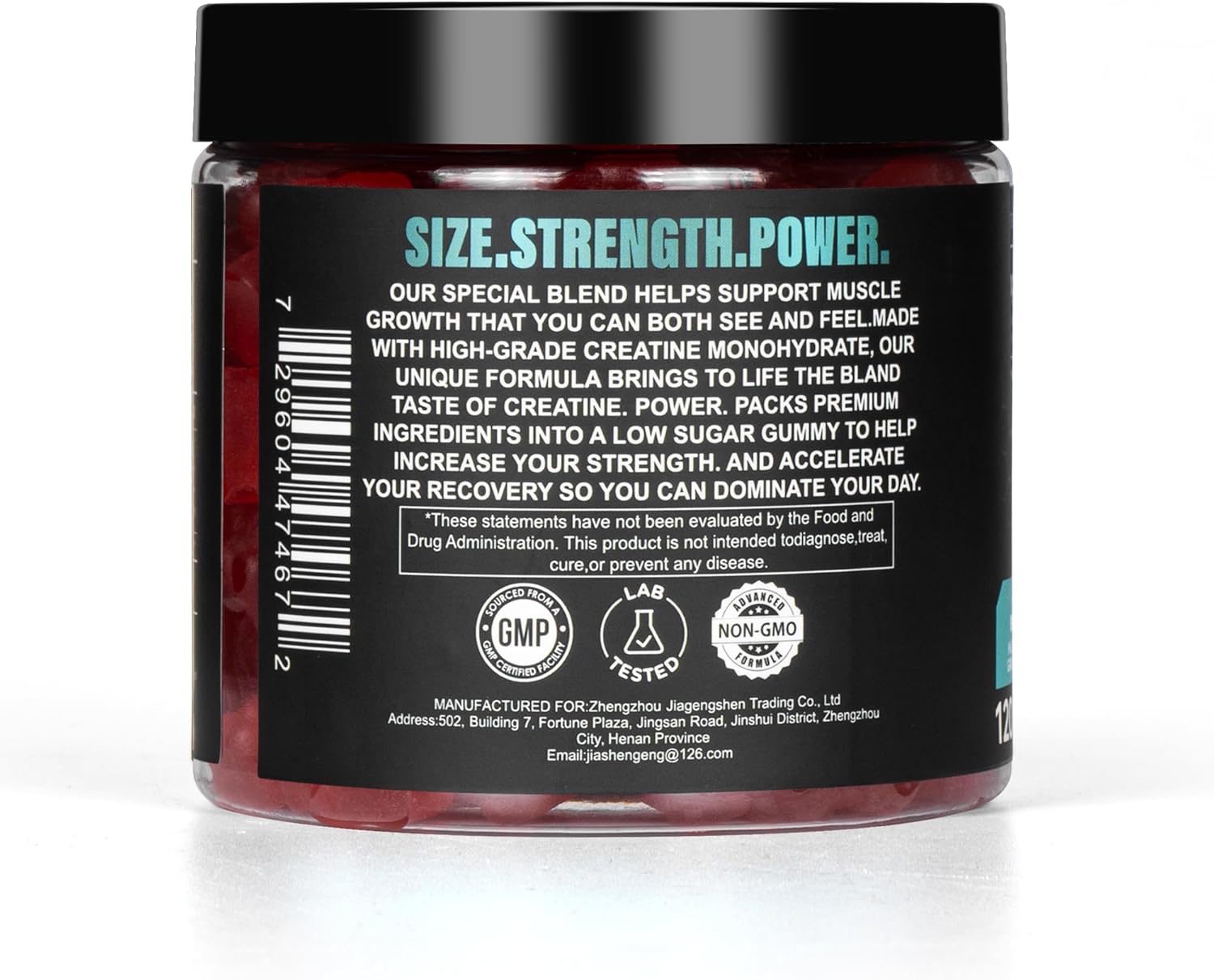 OPTVTAVITA Creatine Monohydrate Gummies 4000mg - Mixed Berry Flavor for Muscle Strength & Energy Boost - Pre-Workout Supplement for Men & Women - 120 Count Strawberry Gummies