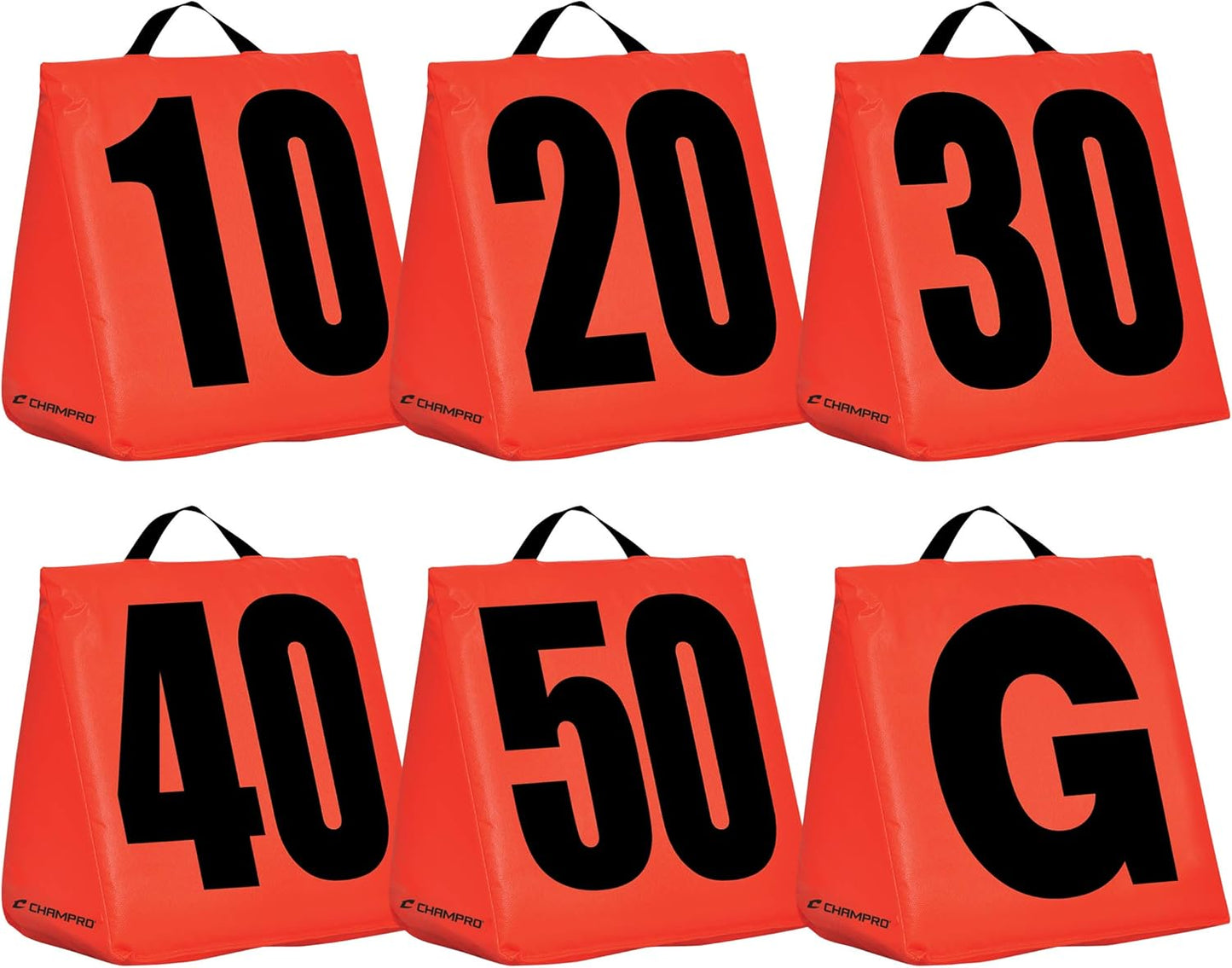 Orange Champro Solid Weighted Football Yard Markers - One Size (A102S)