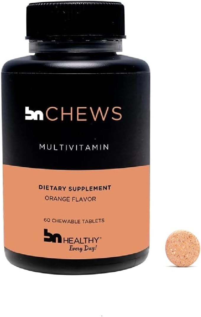 Orange Chewable Bariatric Multivitamin with Iron - 27 Essential Vitamins for Men & Women - Gluten Free - Easy to Digest - 60 Tablets